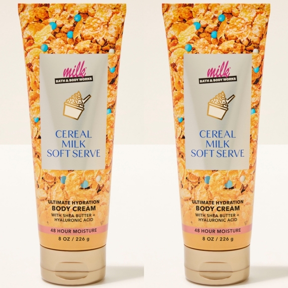 Bath & Body Works Other - Bath & Body Works Milk Bar Cereal Milk Soft Serve Body Cream Set of 2 NEW